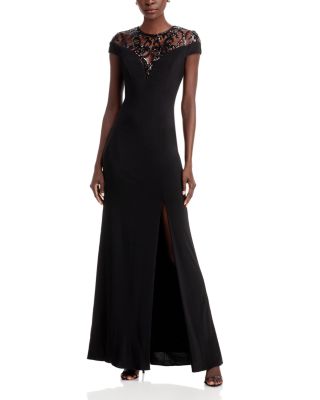 Embellished Illusion-Yoke Gown