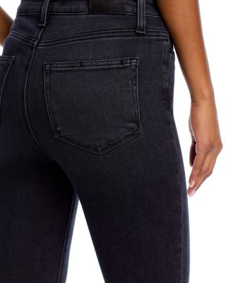 Claudine High Rise Ankle Flare Jeans in Black Lotus