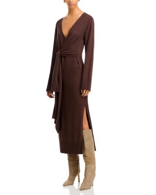 SIMKHAI - Skyla Wrap Sweater Dress