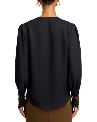 Ava Lace Cuff Blouse