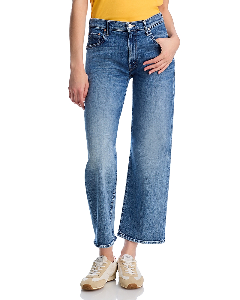 Mother The Rambler Zip Ankle Under Pressure Wide Straight Leg Jean In Toil And Trouble