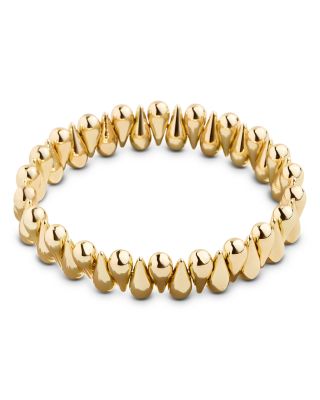 BAUBLEBAR - Ella Sculptural Bead Stretch Bracelet in Gold Tone