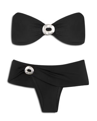 Solid Sama Bandeau Bikini Top & Solid Sam Full Bikini Bottom