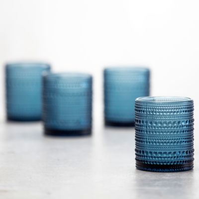 Fortessa Jupiter Cornflower Double Old Fashioned Glass, Set of 6