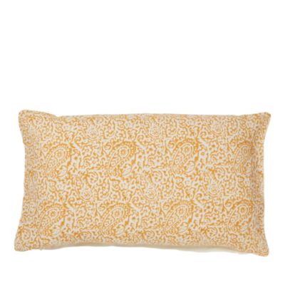 Paisley Block Linen Decorative Pillow, 14&amp;quot; x 21&amp;quot;