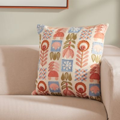 Scandi Fun Embroidered Print Decorative Pillow, 20&amp;quot; x 20&amp;quot;