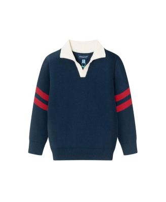 Andy & Evan - Boys' Navy Collared Sweater - Little Kid
