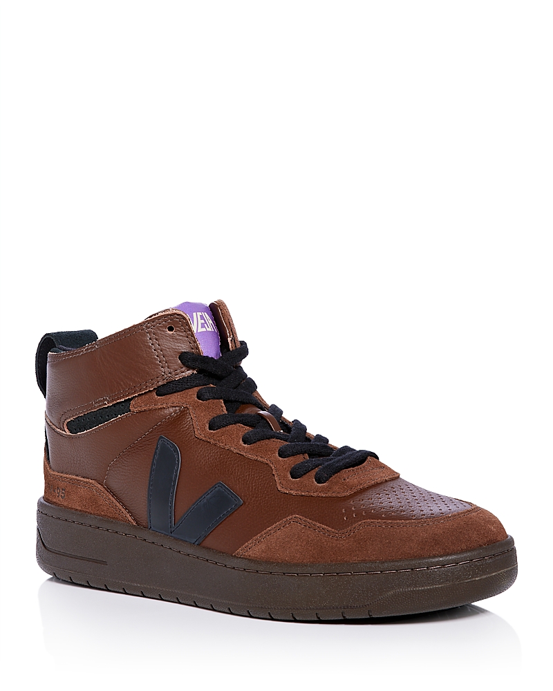 Veja Men's V95 High Top Sneakers In Brown