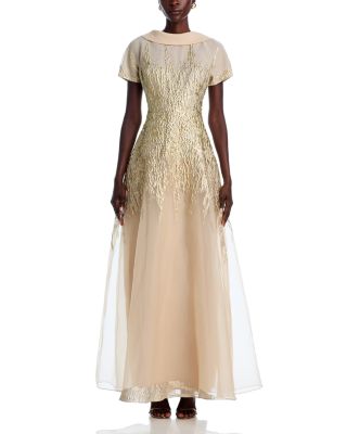 Metallic Organza Gown