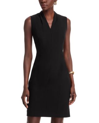 T Tahari - Tonya Pleated Sleeveless V Neck Sheath Dress - Exclusive