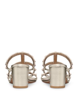 Women's Rockstud Block Heel Slide Sandals