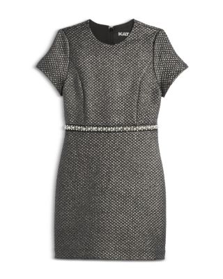 KatieJnyc - Girls' Sylvie Metallic Quilted Dress - Big Kid