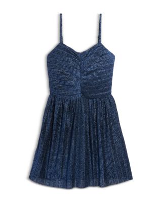 KatieJnyc - Girls' Sabrina Ruched Shimmer Mini Dress - Big Kid