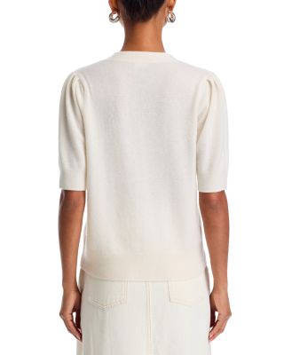 100% Cashmere Puff Sleeve Cardigan -Exclusive