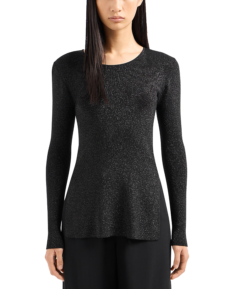 EMPORIO ARMANI METALLIC CREWNECK SWEATER
