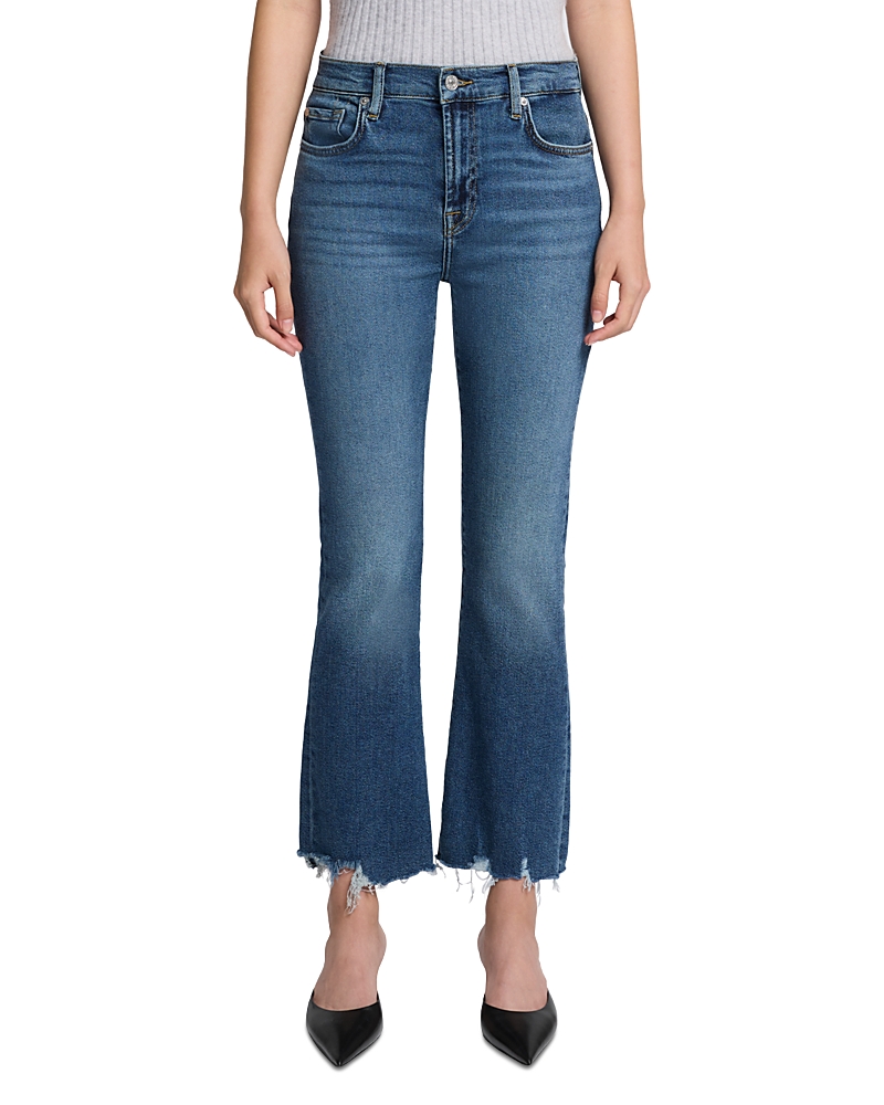 7 For All Mankind Daisy High Rise Ankle Bootcut Jeans In Bay In Bay