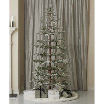 Seasonal LLC - Sierra Pine 7' Flocked Tree with Warm White LED Lights