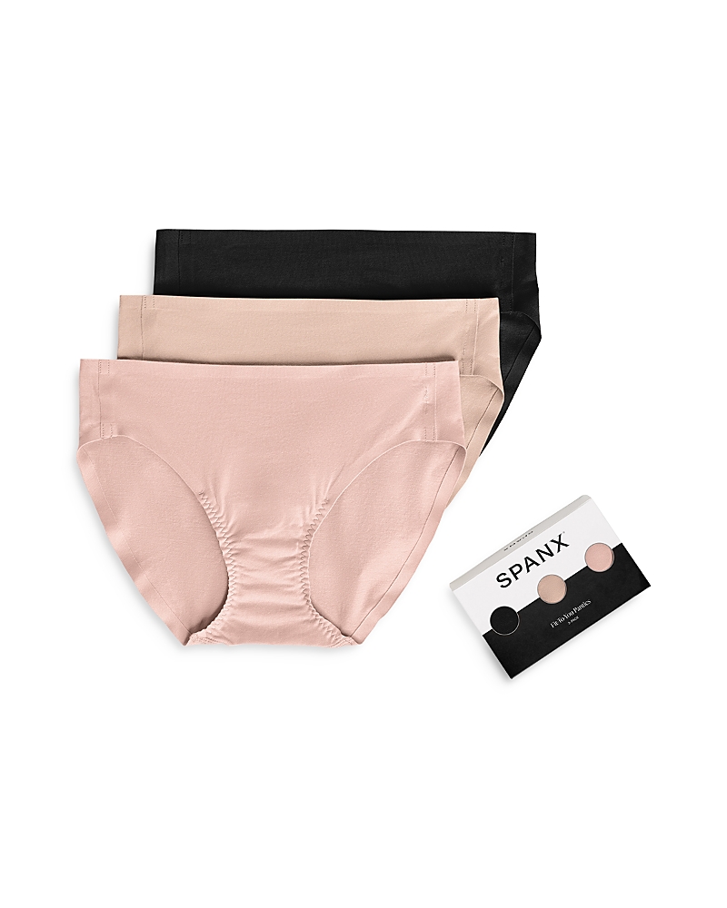 Spanx Fit To You Bikini 3 Pack In Black Or Multi (beige/blk) In Multi Pant
