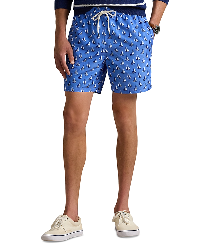 Polo Ralph Lauren 5.75-inch Traveler Classic Swim Trunk In Blue Multi