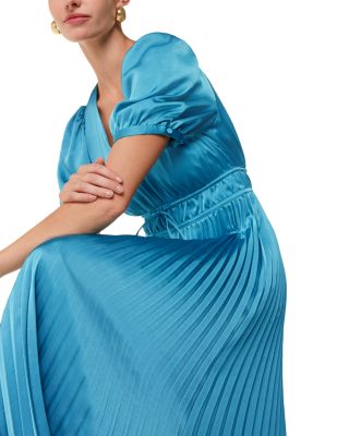 Delilah Satin Pleated Dress