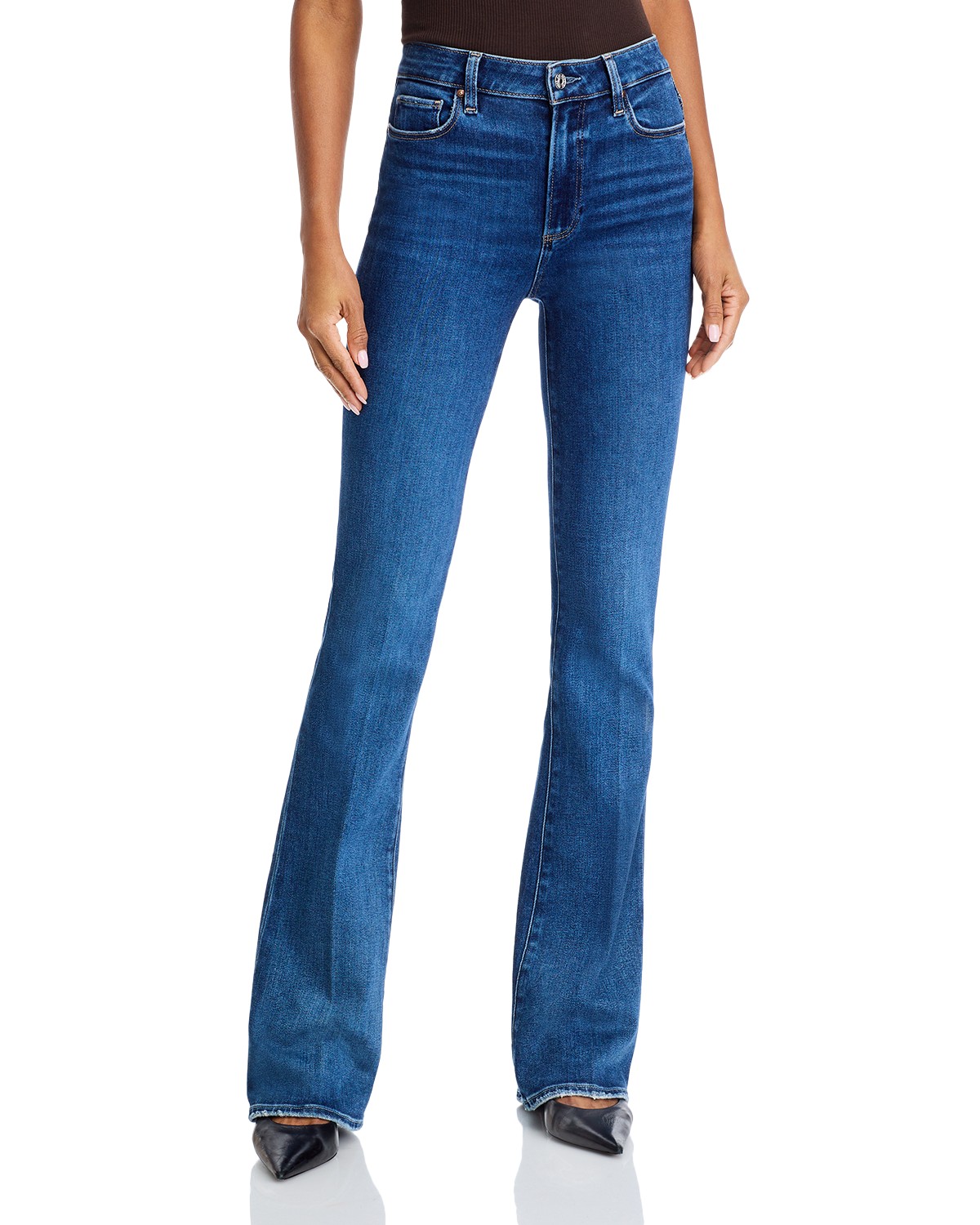High Rise Laurel Canyon Bootcut Jeans in Acapella