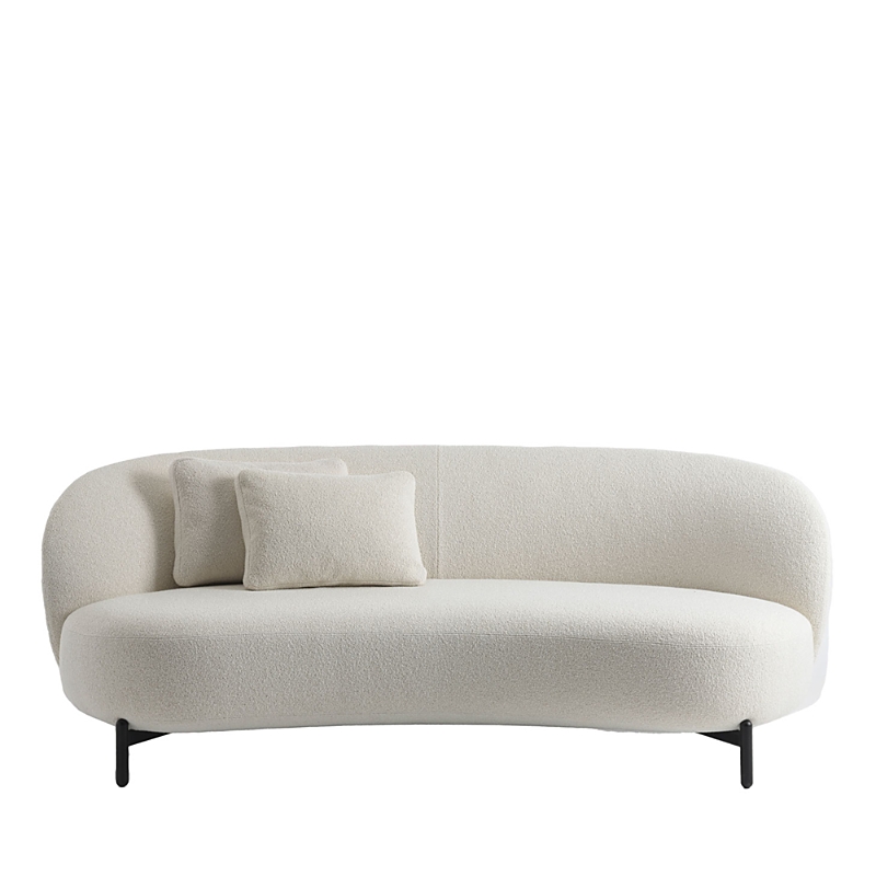 Kartell Lunam Curved Sofa In Orsetto White