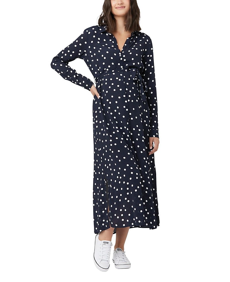 RIPE MATERNITY SPOT SHIRT DRESS