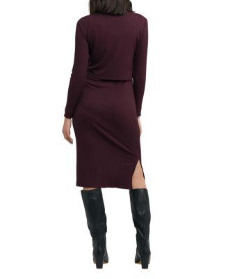 Ruby Rib Nursing Midi Dress