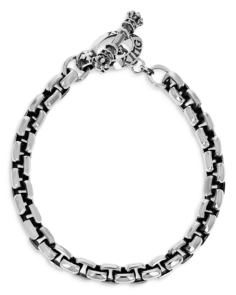 KING BABY STUDIO STERLING SILVER BOX LINK BRACELET