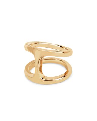 18K Yellow Gold Phantom Double Row Statement Ring