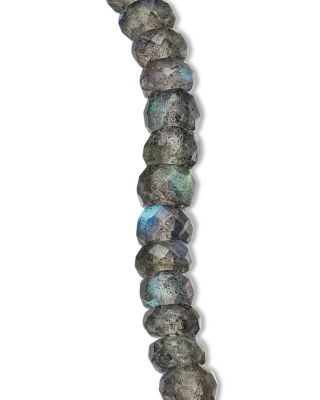 Spiritual Beads Faceted Bracelet in Sterling Silver with Labradorite, 5mm