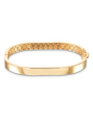 Alberto Amati - 14K Yellow Gold Cushion Hinged Bangle Bracelet