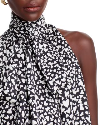 Printed Tie Neck Top