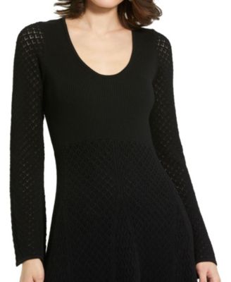 Scoop Neck Long Sleeve Knit Maxi Dress