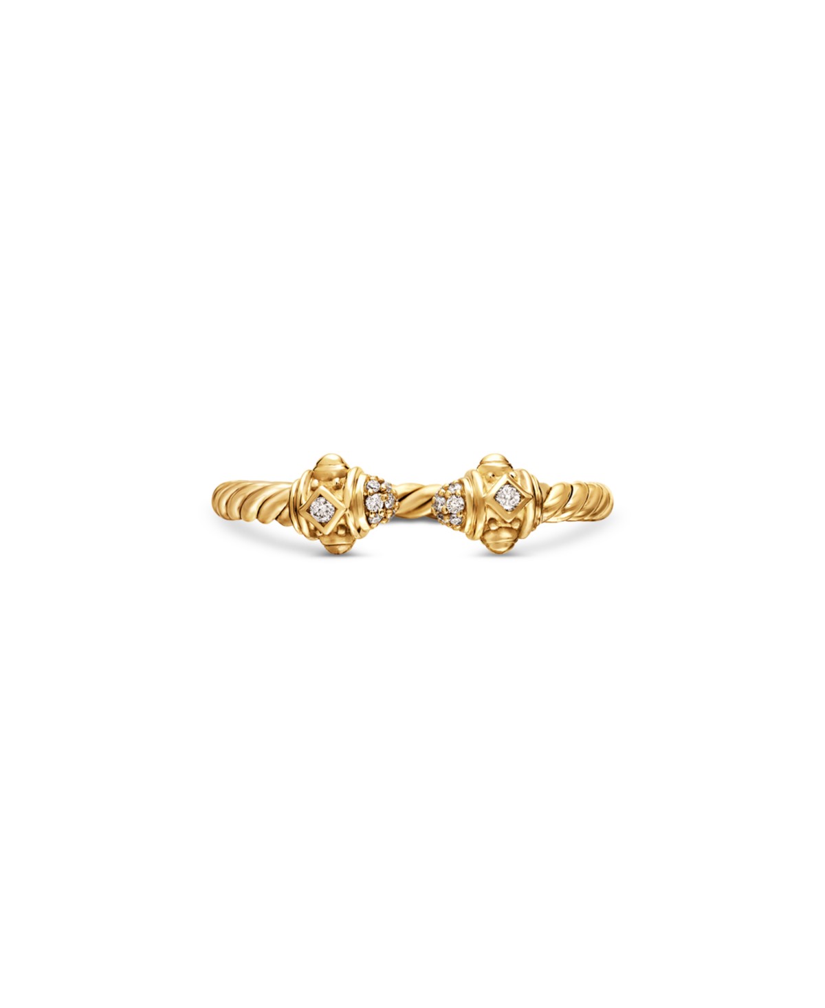 David Yurman Renaissance Ring in 18K Yellow Gold with Diamonds, 7 in White/Gold