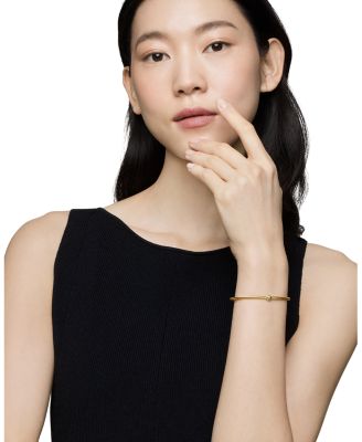 18K Yellow Gold Cable Classics Pav&eacute; Center Station Bracelet