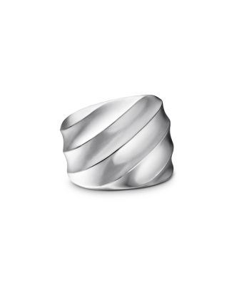David Yurman Sterling Silver Cable Edge Saddle Ring