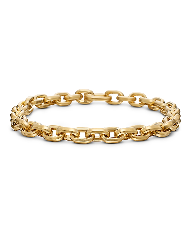 David Yurman Men's Deco Chain Link Bracelet in 18K Yellow Gold, 6.5mm