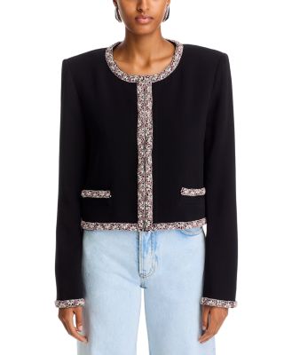 Sunburst Stacked Collarless Jacket