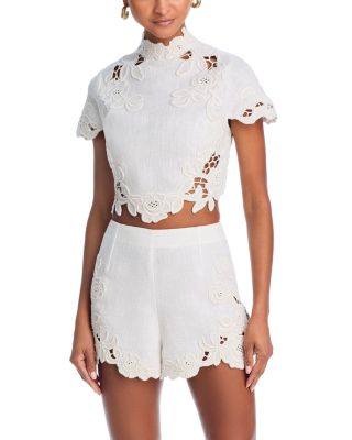 Cult Gaia - Filippa Embroidered Crop Top