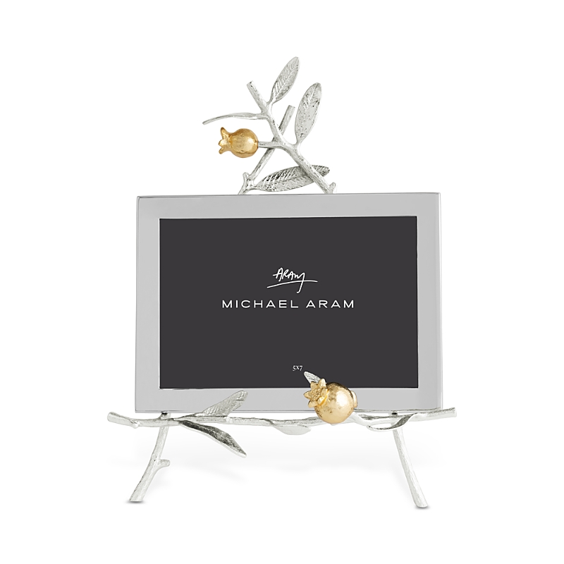 Michael Aram Pomegranate Silver & Gold Easel Picture Frame, 5" X 7"