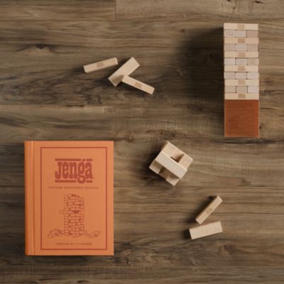 Vintage Bookshelf Assortment 4-Pack: Jenga, Battleship, Checkers &amp; Backgammon, Trivial Pursuit