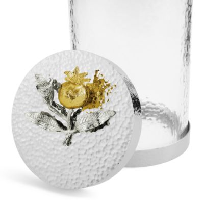 Pomegranate Silver & Gold Medium Canister