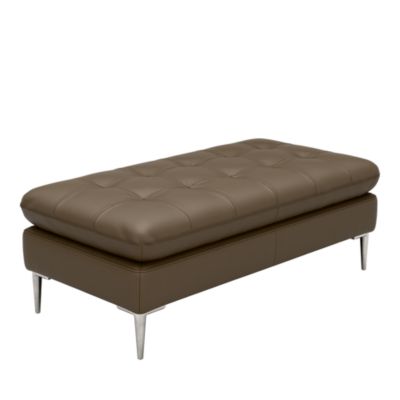 Corisca Leather Ottoman