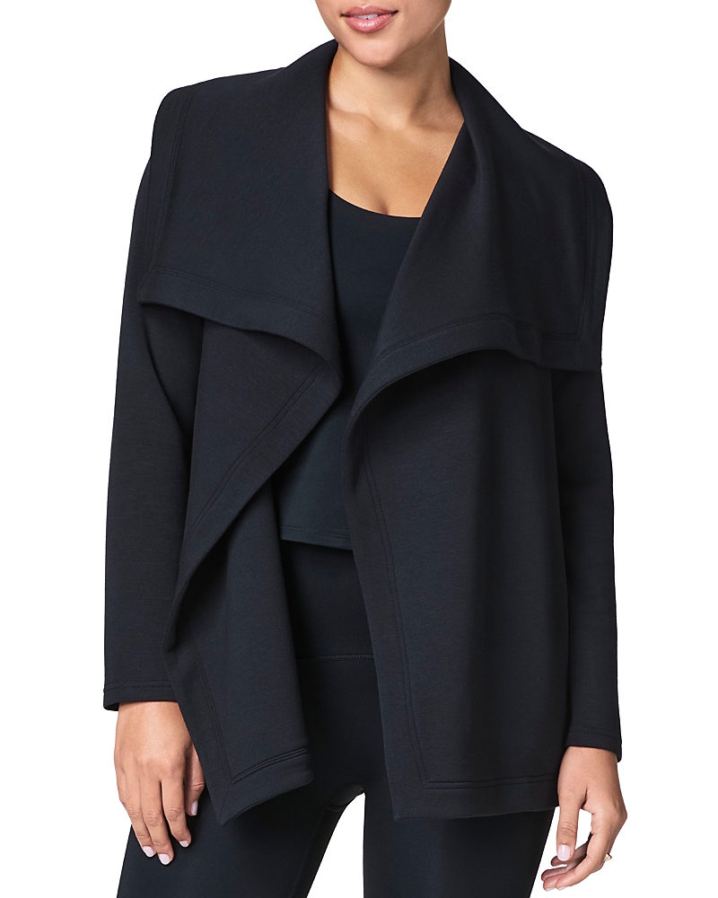 Spanx Airessentials Drapefront Cardigan In Very Black