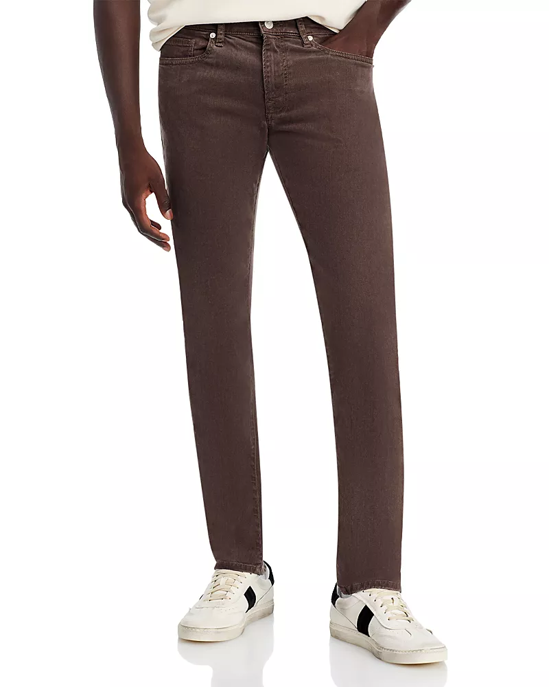 Frame L'Homme Slim Brushed Twill Pants in Mocha