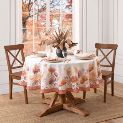 Autumn Blooms Oval Tablecloth