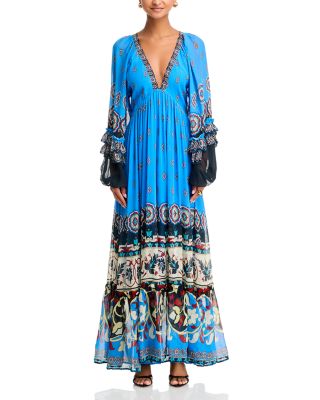 Ainka Tiles Plunging Neck Dress