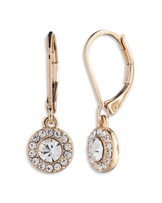 Ralph Lauren - Crystal Halo Drop Earrings in Gold Tone