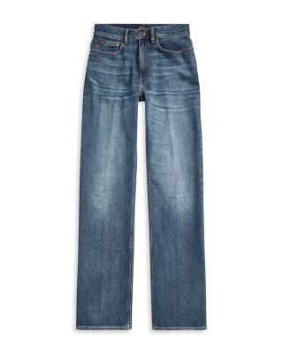 High Rise Straight Jeans in indigo Blue